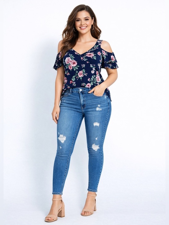 Old Navy Denim - NWT Old Navy SZ 18 “Rockstar” blue super skinny mid-rise jeans. Waist 40”-44”